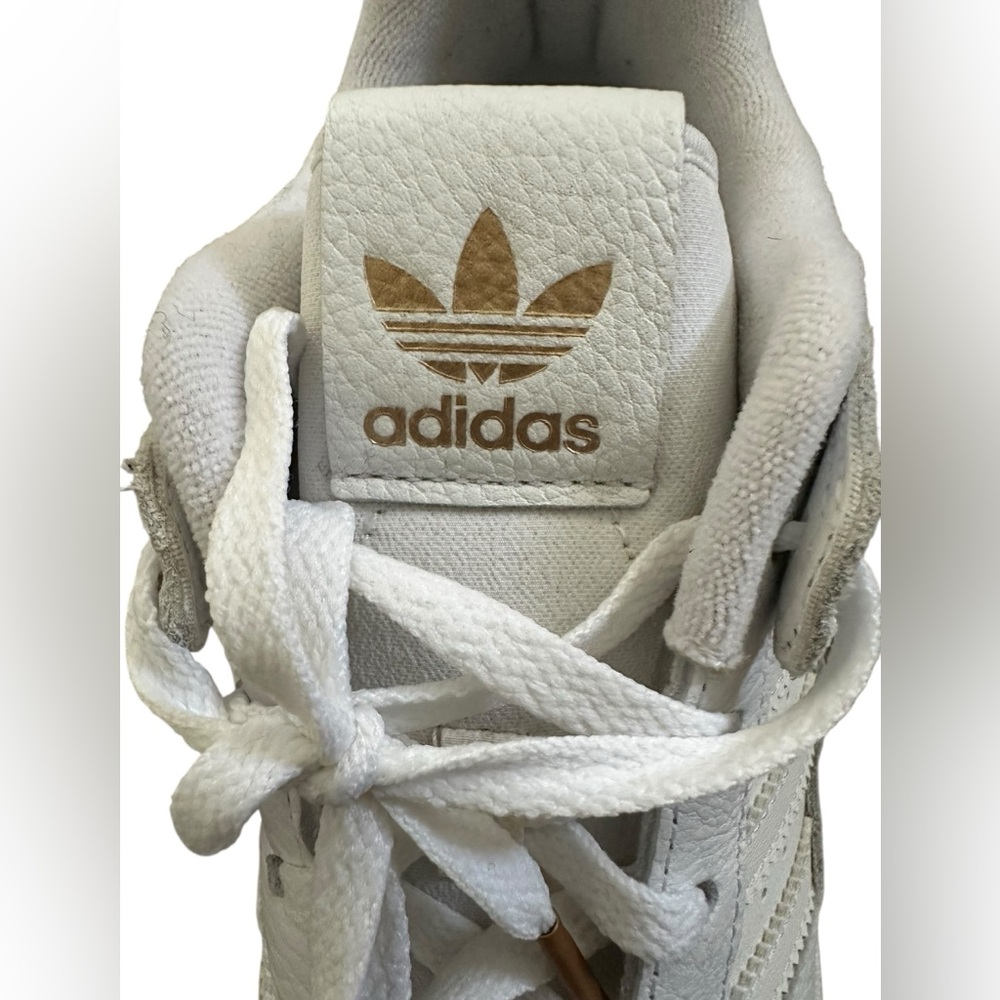 Adidas Forum Low White Gold tumbled leather sneakers size 10.5 women - Picture 11 of 12